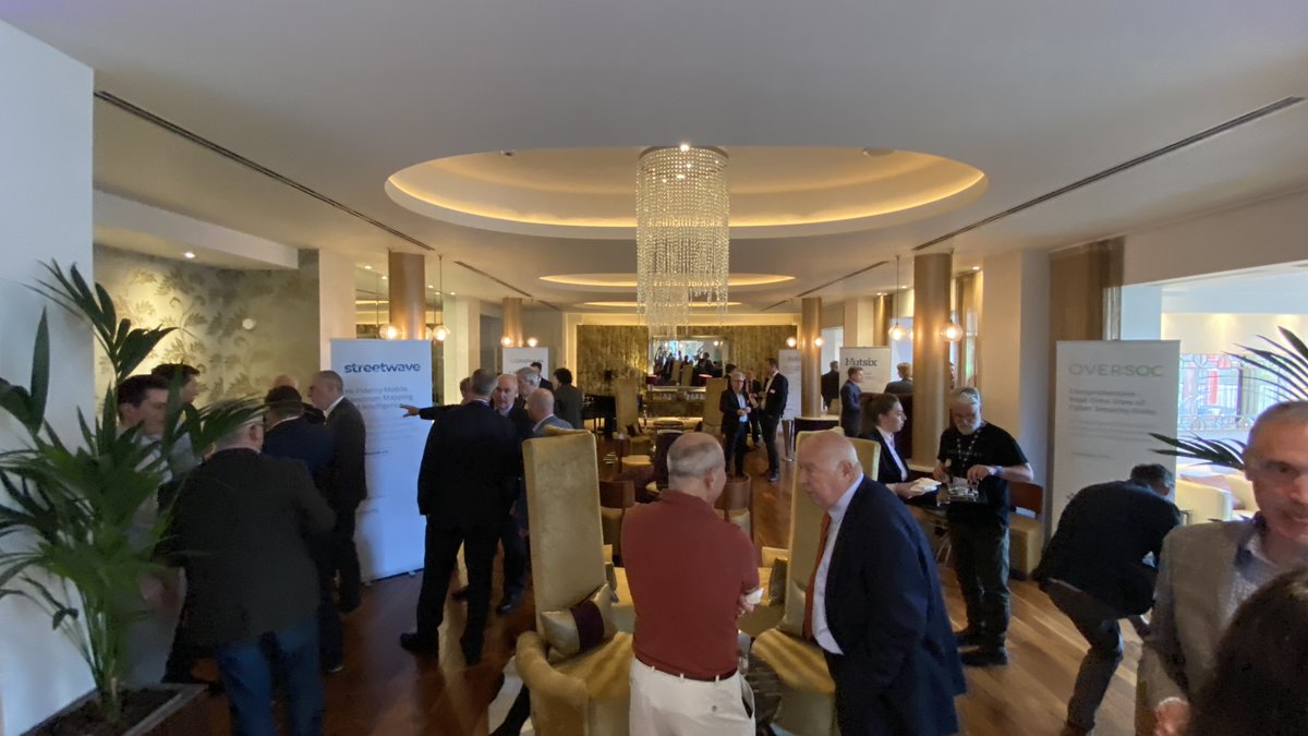 WesleyCloverInt's tweet photo. Welcome to all attendees to the @WesleyCloverInt @Alacrity_Global Cyber Reception @TheCelticManor UK. Presenting today: @thinkrf @Streetwave5G @OverSOC @HutSixSecurity and @GraphiumAI https://t.co/NMqUiGxaX6