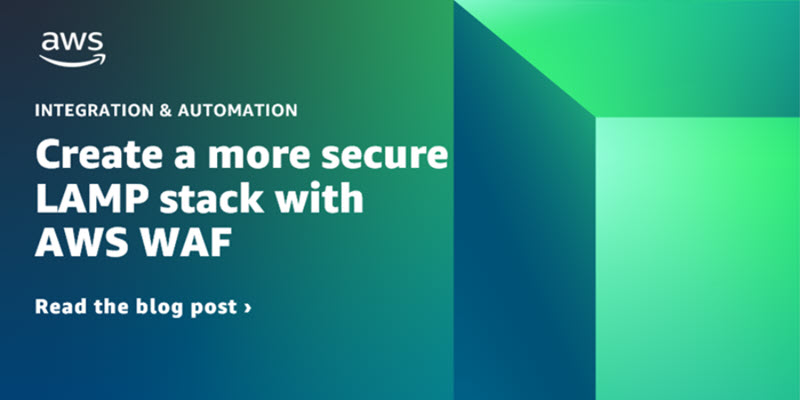 33squared's tweet image. Create a more secure LAMP stack with AWS WAF (web application firewall) aws.amazon.com/blogs/infrastr… #Advanced300 #AmazonRoute53 #AWSCloudDevelopmentKit