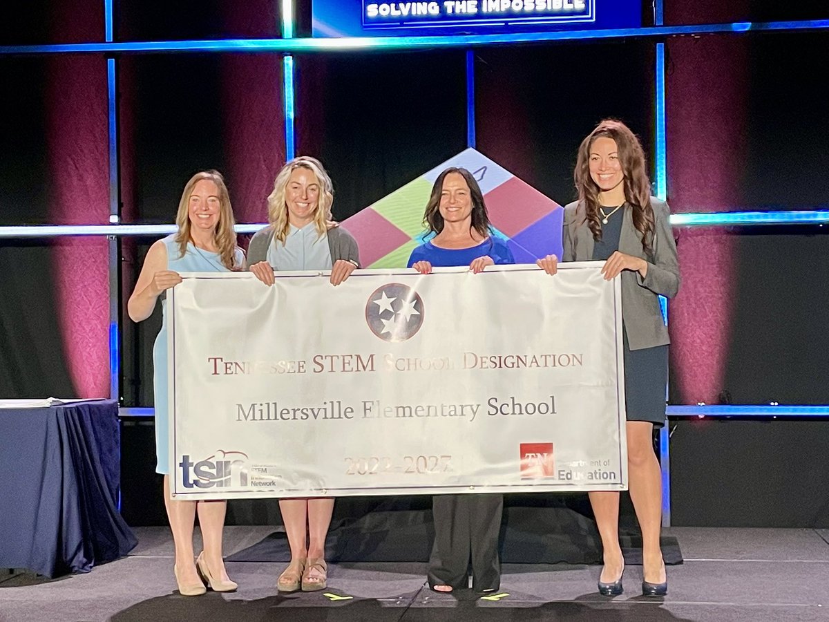 sumnerstem's tweet photo. Sumner County Schools is pleased to announce we now have 11 accredited STE[A]M schools. 3 elementary and 1 high school were added to our list this morning: Howard, Portland Gateview, &amp; Millersville ES’s and White House HS. @PGEcubs @whitehousebdp @howard_steam @MESMustangsTN https://t.co/d6F03amtq6