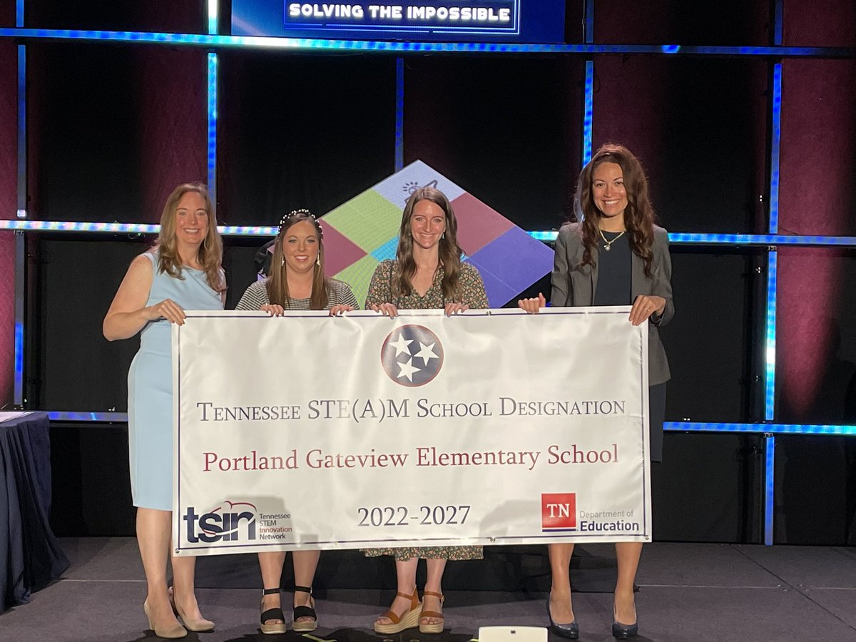 sumnerstem's tweet photo. Sumner County Schools is pleased to announce we now have 11 accredited STE[A]M schools. 3 elementary and 1 high school were added to our list this morning: Howard, Portland Gateview, &amp; Millersville ES’s and White House HS. @PGEcubs @whitehousebdp @howard_steam @MESMustangsTN https://t.co/d6F03amtq6