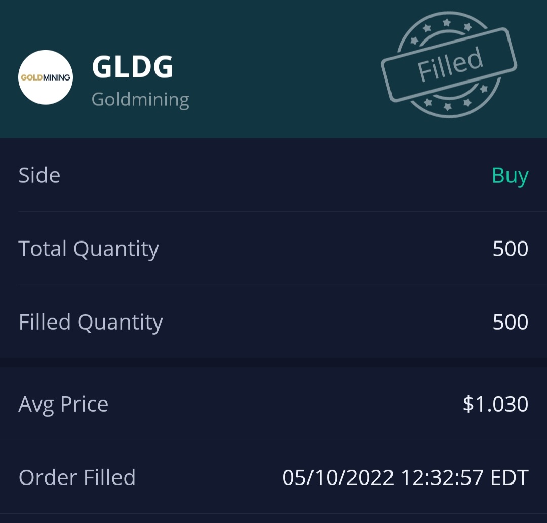 RealScottCurry's tweet photo. I bought 500 more shares of #GLDG. https://t.co/c36MRhX5t4