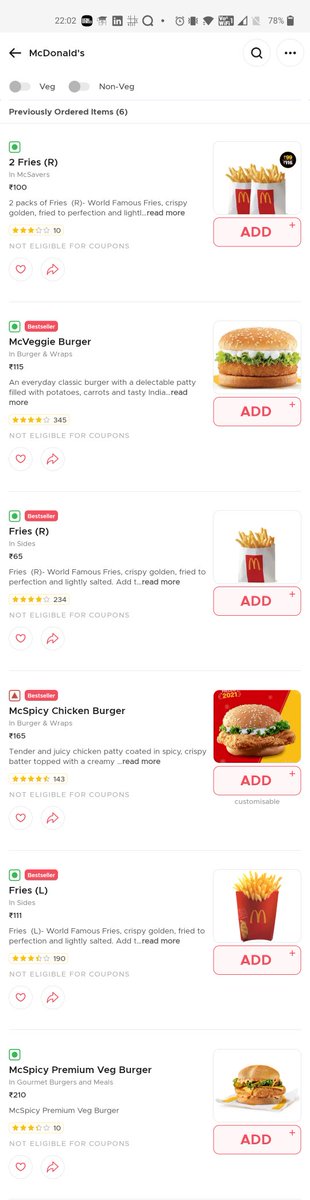 MhatreHarshad's tweet photo. Hey @zomato @McDonalds what in the world is this ? 
A Coupon which cannot be applied to any of the dish ? https://t.co/6wuigqJ6zy