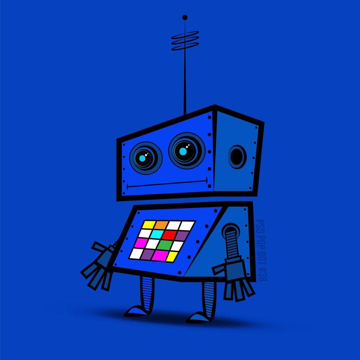 popstreetdesign's tweet photo. Pop Bot #38. Available now on @opensea. He needs a home. 
He’s blue. #love #photooftheday #beautiful #art #happy #picoftheday #happy #cute #follow #followme #repost #fun #instalike #smile #amazing #nft #nftmeaning #nftart #nftcrypto #nftcommunity #nftcollector #garyvee #bayc https://t.co/264NbqJNqp