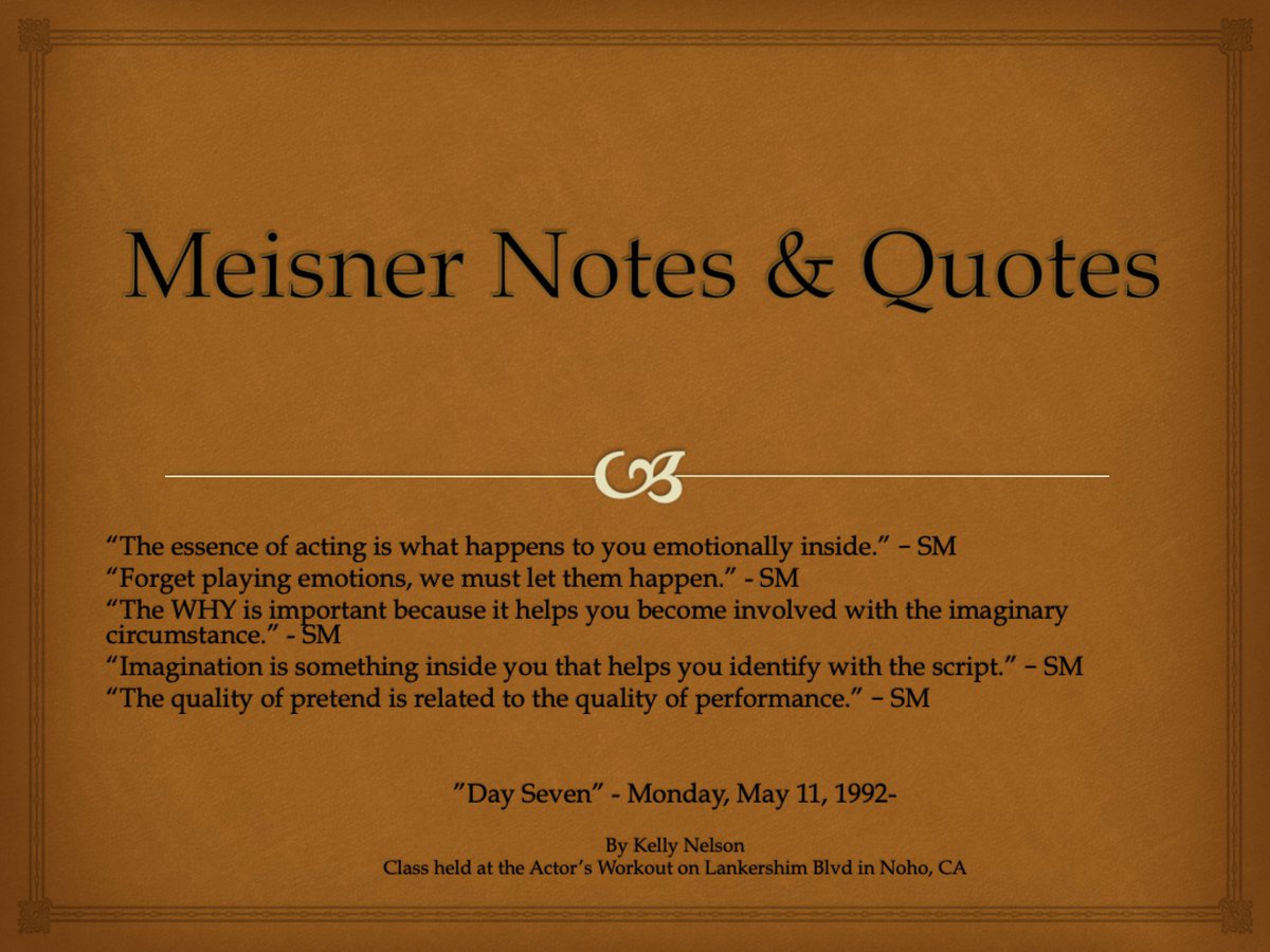 MeisnerActor's tweet photo. #Actor #MeisnerIntensive #30thAnniversary #DaySeven The 1st time he mentioned "The Why"... @thetaylorschool @sanfordmeisner @EsperActing @RuskinSchool @EMASLA @ActatBaronBrown @PlayhouseWest @AldersonStudio @NPlayhouse340
(to be con't to Day 24) https://t.co/kJKWWSPFhs