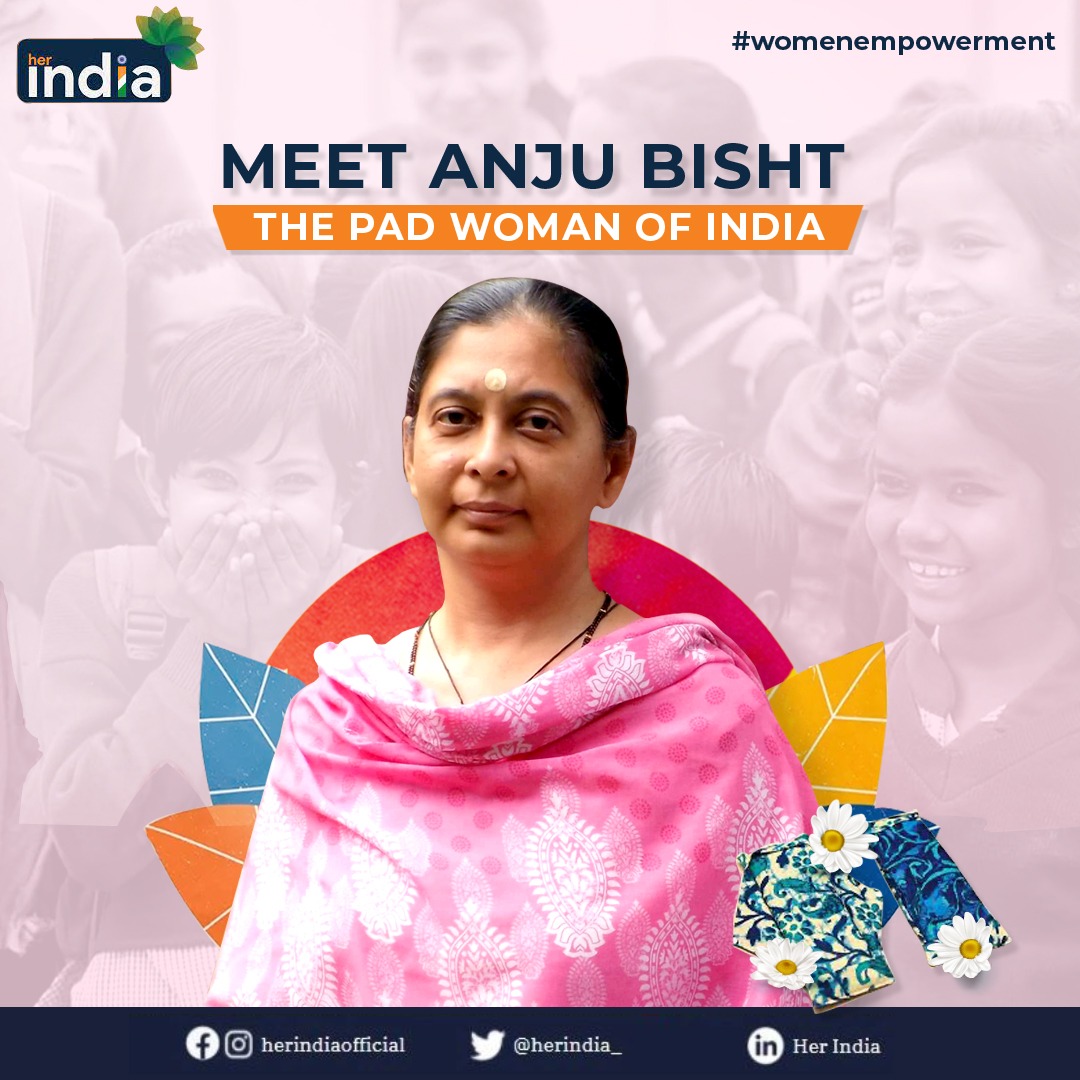 herindia_'s tweet photo. Known as #PadWoman of India for her zeal in promoting eco-friendly &amp; reusable sanitary pads made of cloth &amp; banana fibre, #AnjuBist is the co-creator of Saukhyam Reusable Pads awarded as the “Most Innovative Product” by National Institute of Rural Development, Hyderabad
#herindia https://t.co/P965yWjUvQ