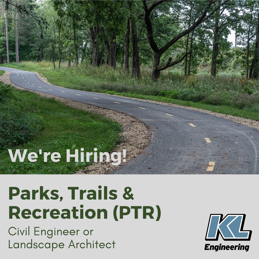 If you’re interested in a fast-moving, challenging position in transportation that focuses on multi-modal design mixed in with other open space design opportunities, look into joining our team! 
Visit our website to learn more and apply!
klengineering.com/opportunities/
#ABetterExperience