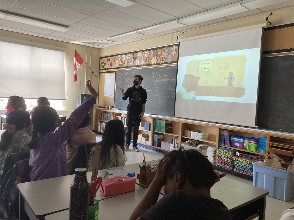 TinaGodsoe's tweet photo. Thank you @KevinMCyr from #BraveEducation for helping the gr. 4s &amp; 5s @CorlissPDSB learn about setting healthy boundaries https://t.co/WTpnlMJh07