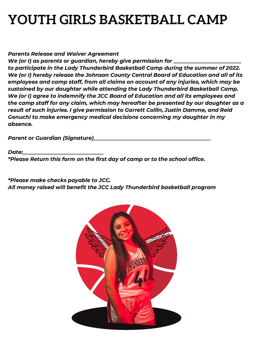 Here is our youth camp information for this summer! Please join us!