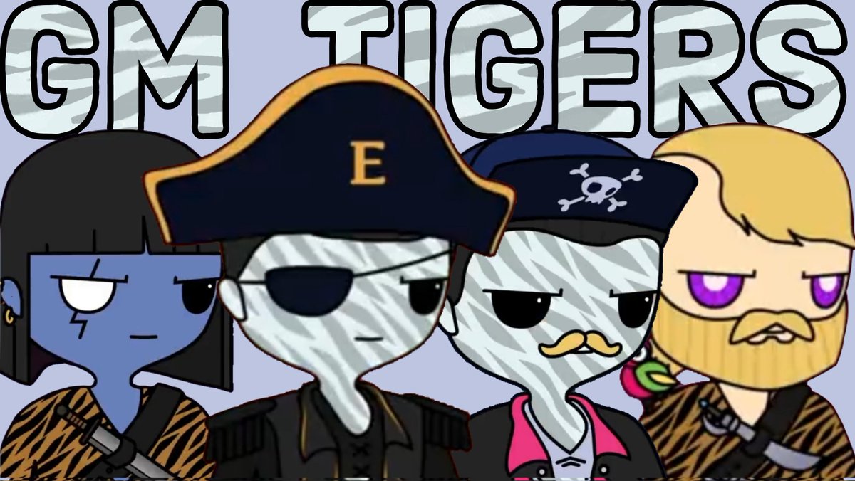 GM #TigerArmy!

Been waiting for our 2D reveal and thought, let me look back at the <a href="/PiratesMeta/">Pirates of the Metaverse 🔛 FLOW</a> posts to see if there were any dropped already...

And there they were!

Drop the Tigers you would like to see in our 2D reveal 🐯🏴‍☠️

#ROARRRRGH
#LFP
#PirateTakeover