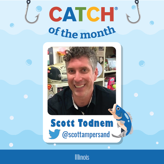 CATCHhealth's tweet photo. Congratulations to @ScottAmpersand for being our #CATCHofTheMonth!🎊Your creativity is so inspiring & helpful to teachers and students near and far from Youtube, to podcasting, to writing a book. And at the root of it all is a drive to expand health and wellbeing. You rock Scott! https://t.co/qi3nammltU