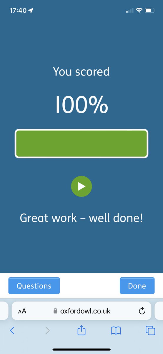 kellymitchell10's tweet photo. Jenson was sooo excited to get 100% on the quiz on his book on Oxford owl this evening @ManorsidePoole https://t.co/wo2ktgnS6v