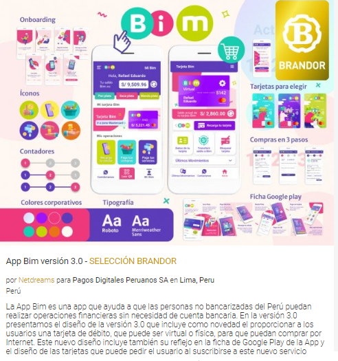 NetdreamsPE's tweet photo. Ganadores del premio "Selección Brandor" en la categoría MEDALLA BRANDOR al mejor entorno virtual con valor de marca (web, app, etc) Gracias a todo el equipo de #Netdreams  por este increíble trabajo! https://t.co/DweKA511zd