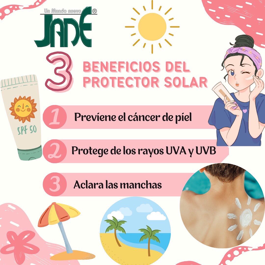 jadeenlinea's tweet photo. Beneficios del Protector Solar.🌞

👉🏻 Accede a nuestro folleto en 
https://t.co/slnMpLIxk2  

#protectorsolar #cuidatupiel #sol #cosméticos #jadevenezuela #jadeenlinea https://t.co/0P76BaiVe0