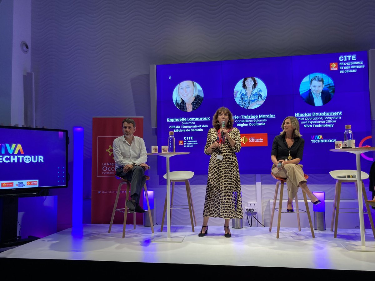 L’ <a href="/Occitanie/">Région Occitanie</a> mise à l’honneur au <a href="/VivaTech/">VivaTech</a> Tour en présence de <a href="/MercierTherese/">MERCIER M-THERESE</a> et <a href="/NicoDouch/">Nicolas Douchement (He/him)</a> à @Cite_eco <a href="/ADOCC_/">AD'OCC</a>