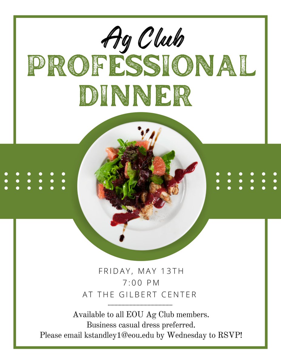 OSUAg_NatResEOU's tweet photo. Ag Club members: make sure to RSVP to get a spot for a FREE three-course steak dinner! https://t.co/cdD27OvGUX https://t.co/cE8cyAGDkw