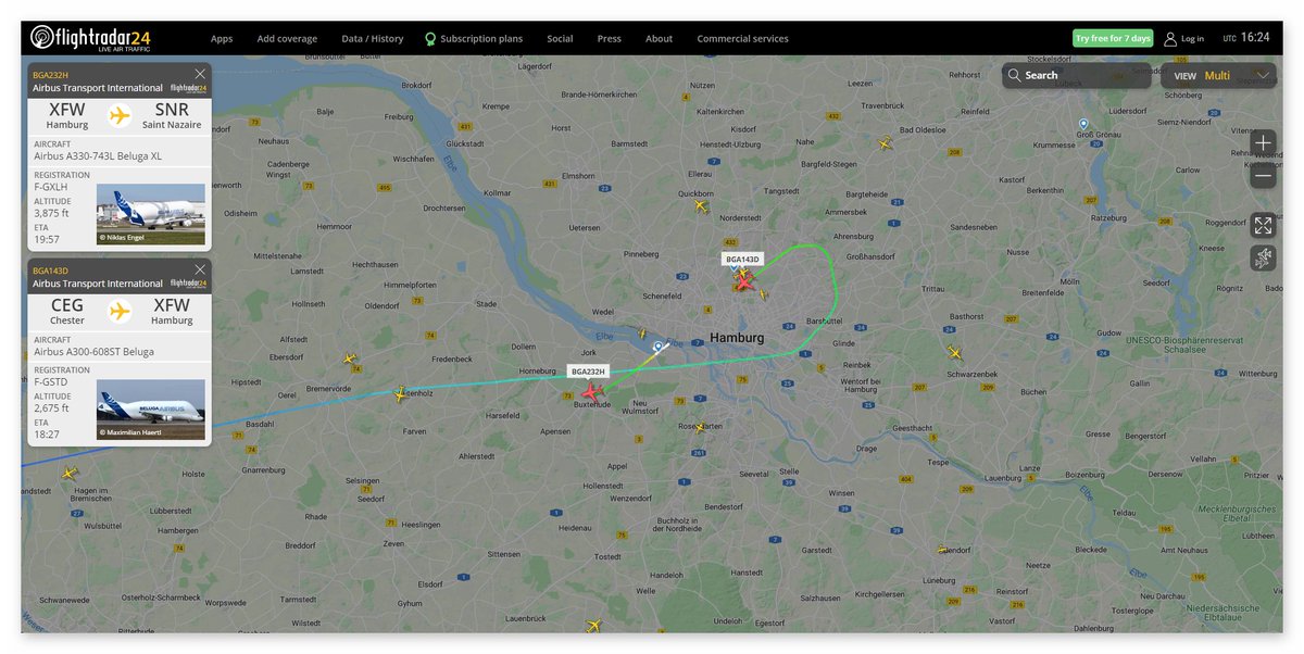 vio_2x's tweet photo. @BAW_Fluglaerm Plus dem #Airbus-#Fluglärm [Beluga &amp; Testflüge] in den westlichen Stadtteilen von Hamburg! Fluglärm, der übrigens, in keiner Fluglärmstatistik erfasst wird!! Und glaubt mir, so ein Riesen-Beluga macht richtig Lärm. Aber auch die Testflüge der A3xx verursachen hier immensen Lärm. https://t.co/WhIisRj16j