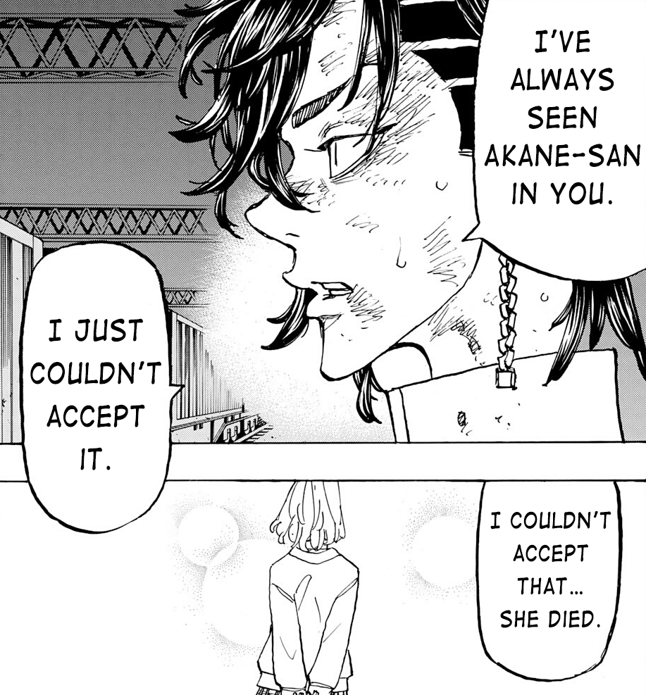 keisfangs's tweet photo. #TR252 #TokyoRevengers252
it wasn't that koko saw inupi as akane, but that seeing him reminded him of her bc of the fact that he saved him but couldn't save her, he felt guilty and that didn't let him accept her death https://t.co/KV4iV3ALeD