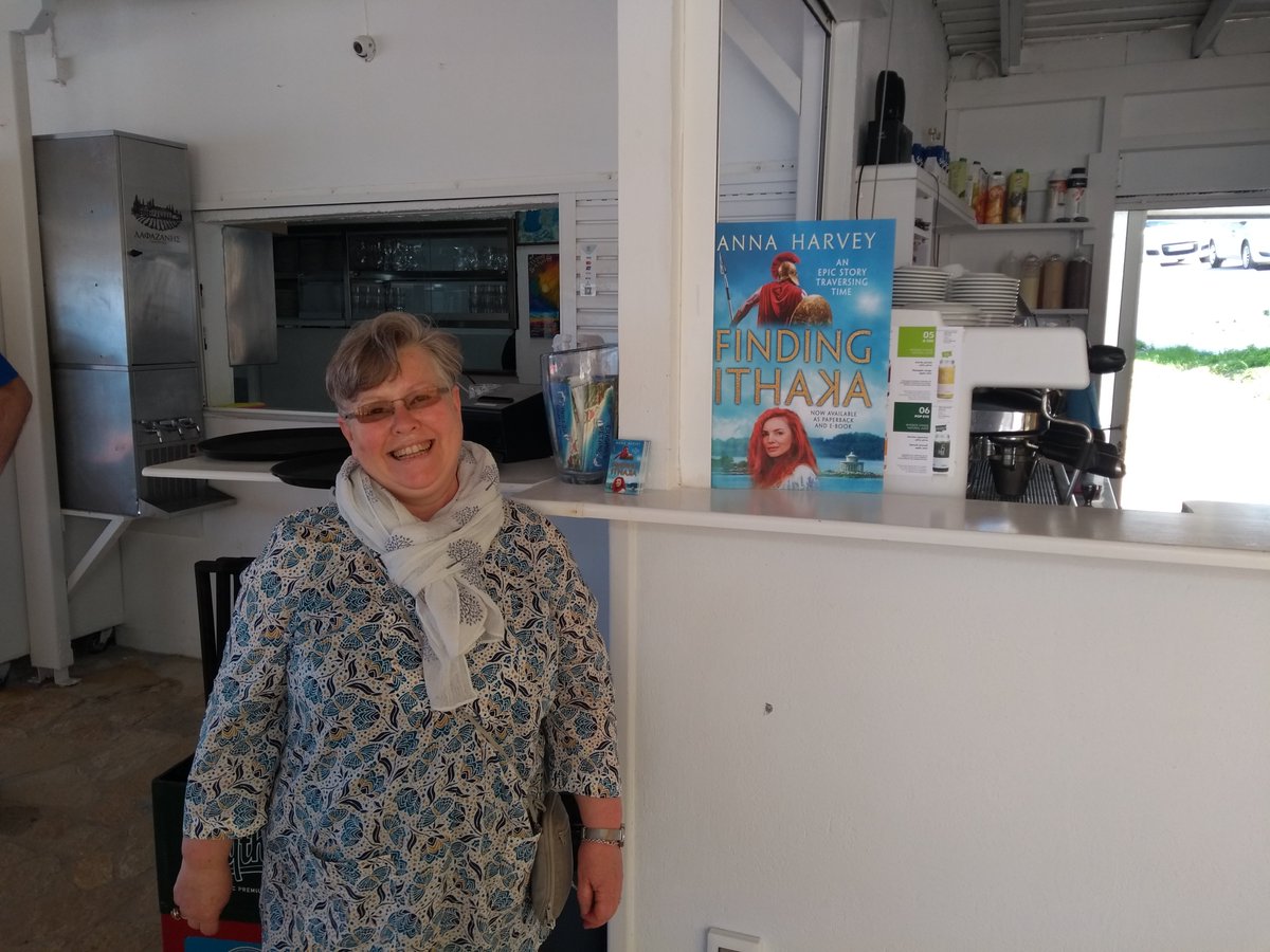 AnnaHar55086785's tweet photo. My first book signing today. Thanks everyone for the amazing support, especially the #LassiHotel, #kefalonia. It's been great getting out, meeting and talking to people about #FindingIthaka. Sharing the passion for #Greece. 

#Booktour #WritingCommunity #writing #fiction https://t.co/DAQhVaZKu6