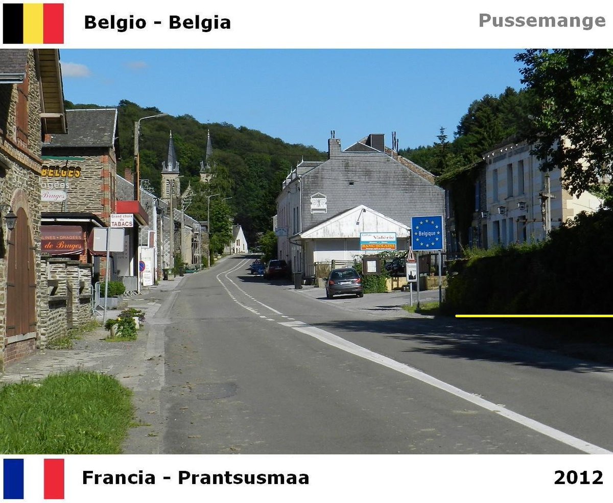 Pillandia's tweet photo. International border between France 🇫🇷 and Belgium 🇧🇪 at Pussemange.
In 1912 (first photo) and in 2012 (second photo).
https://t.co/438ItiWcg4
#Border #Piir #Pussemange #France #Belgique https://t.co/jbhQ3nHzLx