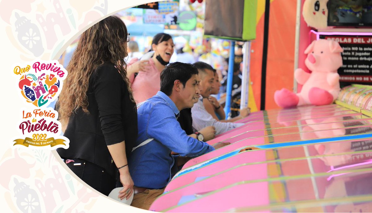 SDRGobPue's tweet photo. ¡Ven y vive la #FeriaDePuebla2022! 🥳

Te esperamos y disfruta de la gran cantidad de atracciones, conciertos y espectáculos que  preparamos para ustedes. 🎉🎡🎢

¡Los esperamos! https://t.co/0a7rdmmcay