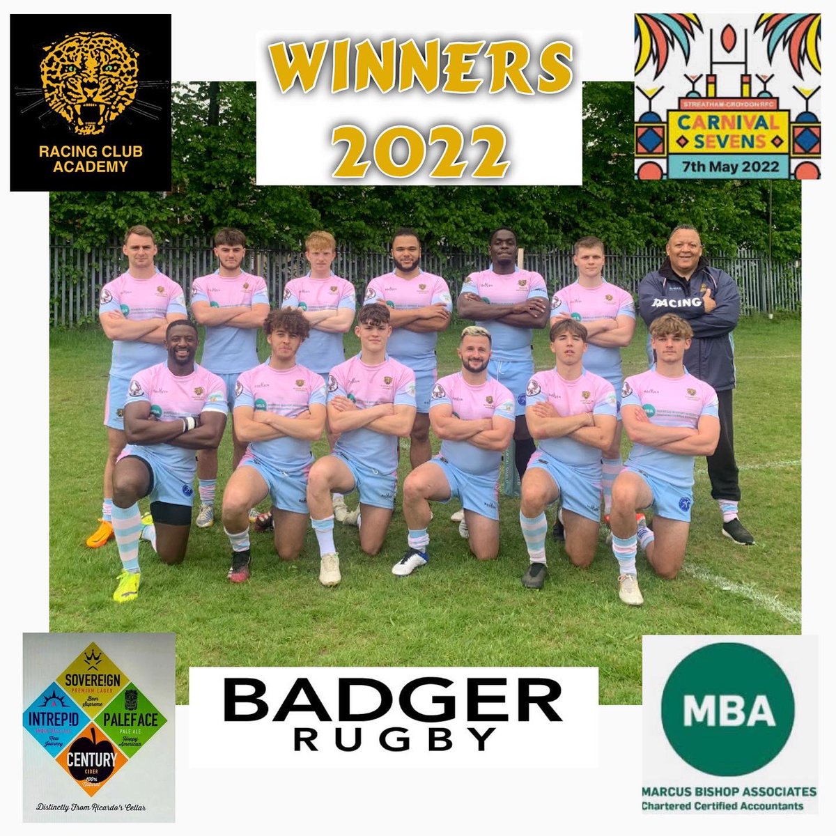 Racing_7s's tweet photo. TOURNAMENT NEWS 🏉 | Congrats to our Mens side winning @carnival7s A strong showing beating @supersevensseriesuk team Stunts on the way to the final. #Youngguns #expressyourself #rugbyfreedom 👏🏽👏👏🏿 to our sponsors for their support #rugby7s #rugbysevens #pathway #development https://t.co/3E5NSPBYEZ