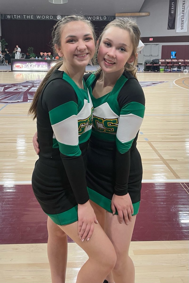 Congrats to our team captains, Emma Lause &amp; Verity Kline! They were selected to represent GVCS Cheer &amp; perform at the Opening Ceremony of the IA Special Olympics. This is a huge honor because only 50 Cheerleaders from across Iowa can participate. 
7pm. Hilton Coliseum. May 19th.