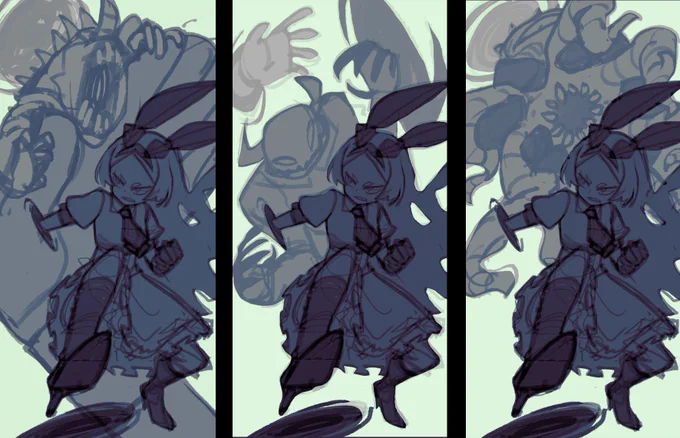 Some sketches from one of the illustration I have posted... 