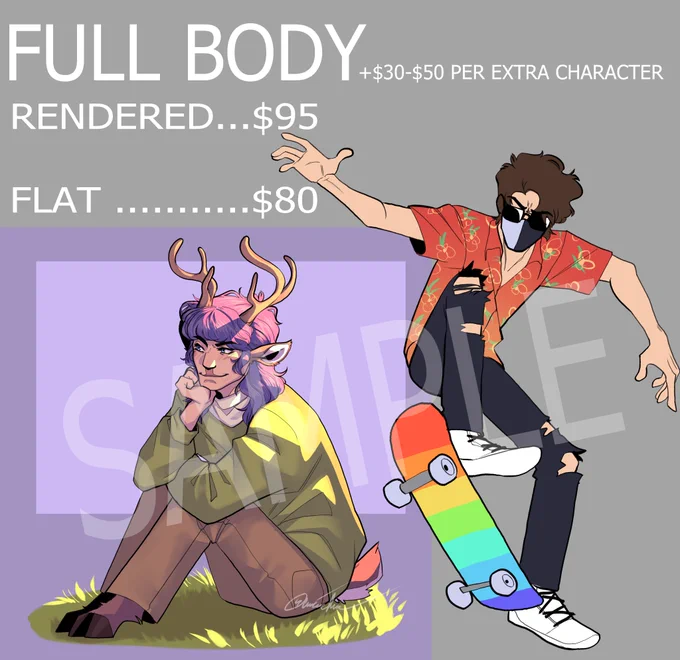 COMMISSIONS ARE OPEN!! (contact me via DM!)
WILL DRAW
- OCs
- furries/animals
- simple mecha

WILL NOT DRAW
- NSFW 