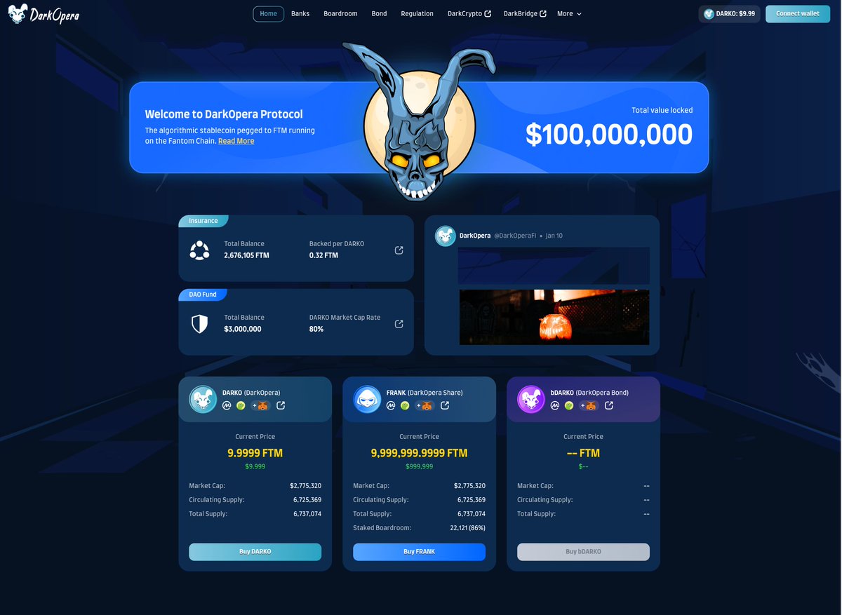 DarkCryptoFi's tweet photo. 🔥 DarkOpera
We continue to build, educate, and work tirelessly to ensure everything we do is in the best interests of our #DarkCrypto protocol and our community
@FantomFDN @tombfinance @FTMAlerts @SpookySwap @Spirit_Swap
#DARK
Sneak peak👇 https://t.co/tI1q6ouMn9