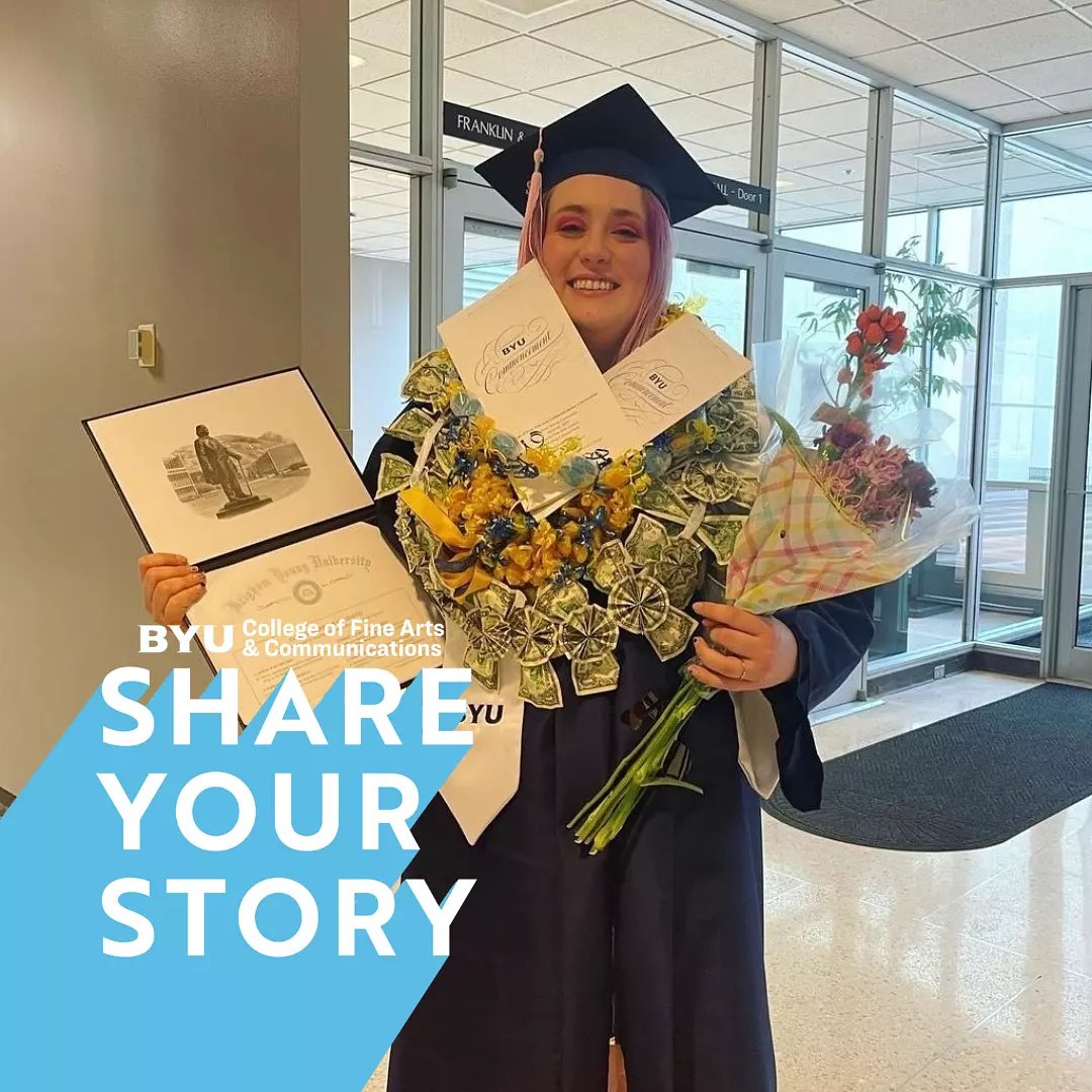 BYUmusic's tweet photo. "I did the thing!

I’m so grateful for my family, friends and mentors who supported me through this process." -Dorian Hutchinson

#CFACGrad #byumusic https://t.co/mtb1FolcJD