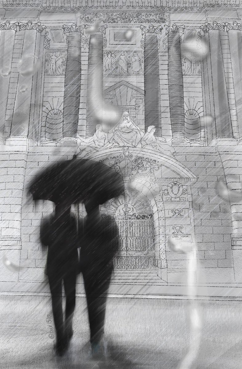 bat1510's tweet photo. Repost from old acc, 11.15.2021 ||| Old Bailey Central Criminal Court in the rain from chapter 65 of #turnaboutromance by @AeronWolfAO3 |  #thegreataceattorney  #DGS #大逆転裁判 #AceAttorney  #Monochrome #sketch #lineart #rainart #theoldbailey #court #Wrightworth #mitsunaru https://t.co/tuNTonwTMY