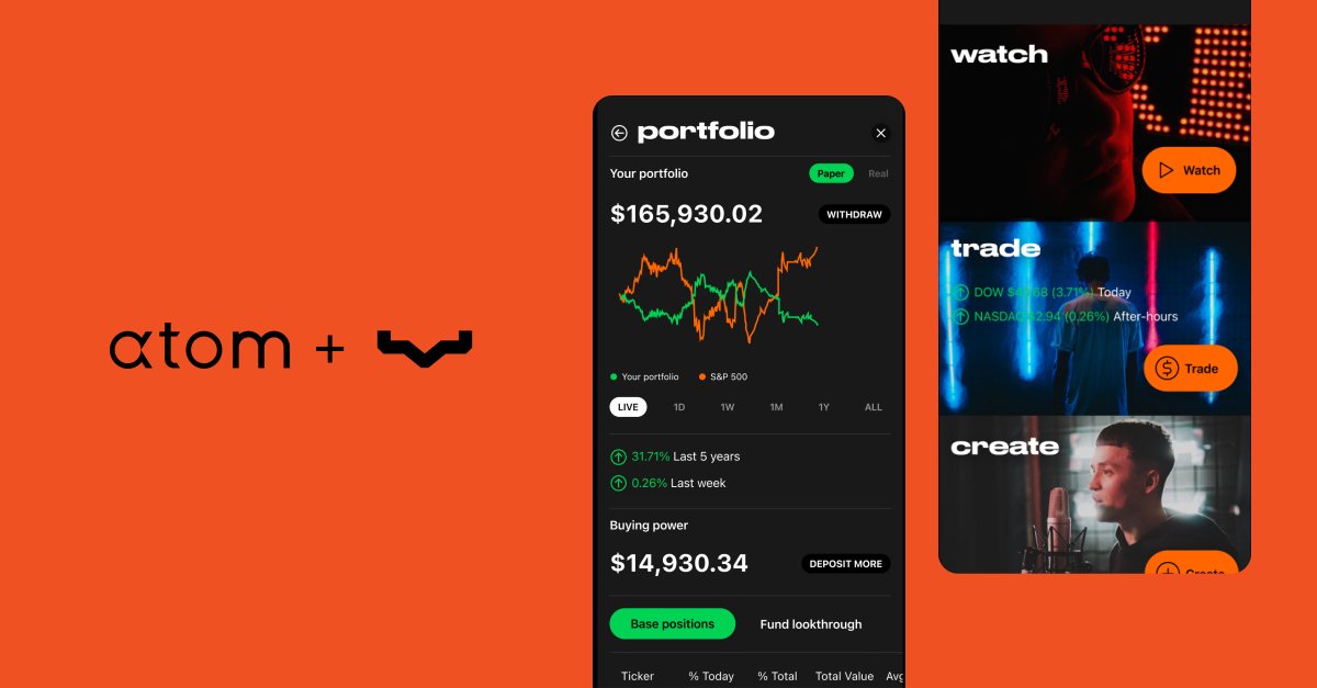 We’re proud to power some of the investment intelligence that’s driving investors to stream, chat, &amp; make smart trades with @tradingtv. 

#bettertogether #strongpartners 

Read more here: blog.atom.finance/thrills-chills…