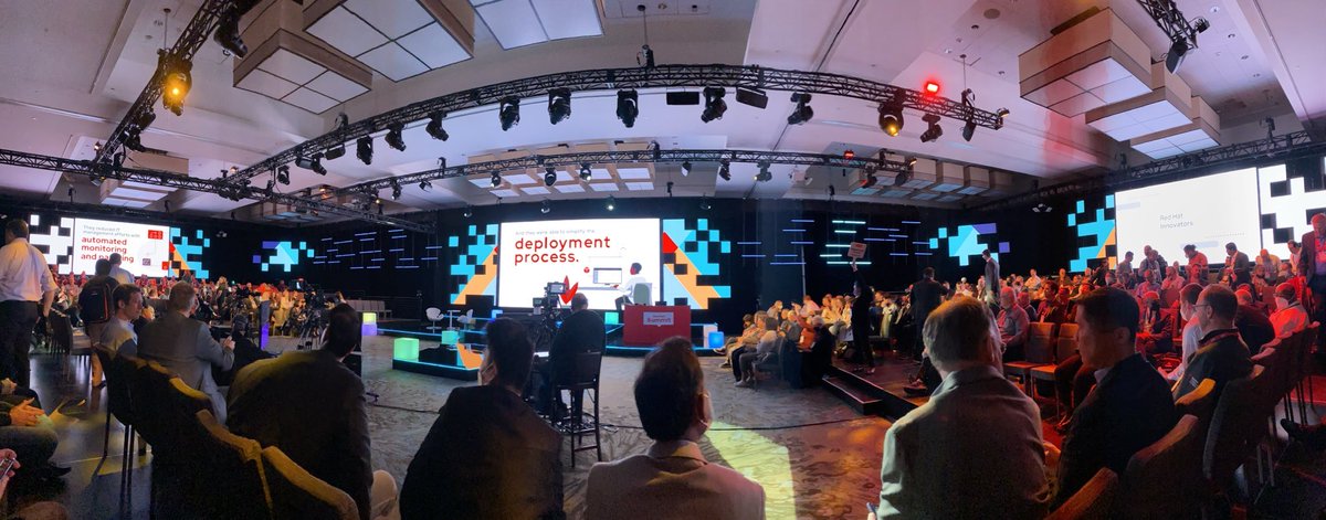 mithund's tweet photo. Good to be back in a live conference… #redhatsummit2022 https://t.co/mBtWfTTUHO