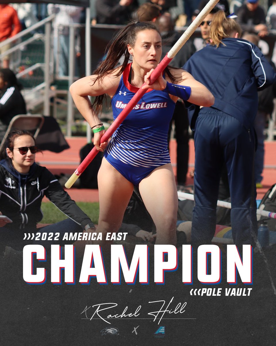 RiverHawkXCTF's tweet photo. On Saturday, Rachel Hill absolutely crushed her PR in the pole vault & coasted to an easy #AEChamp title!
#UnitedInBlue | #AETF https://t.co/jgR5xooM18