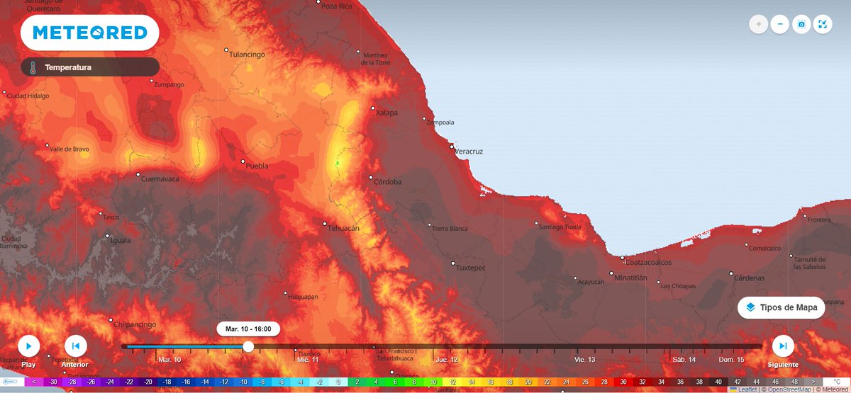 #CdMx a lo largo de la semana continuarán dominando temperaturas altas 🔥 típicas del mes de mayo. Mucho cuidado con el #golpedecalor 🥵 y la #radiaciónUV

Baja probabilidad de lluvia, evitemos acciones que generen incendios 😵‍💫
