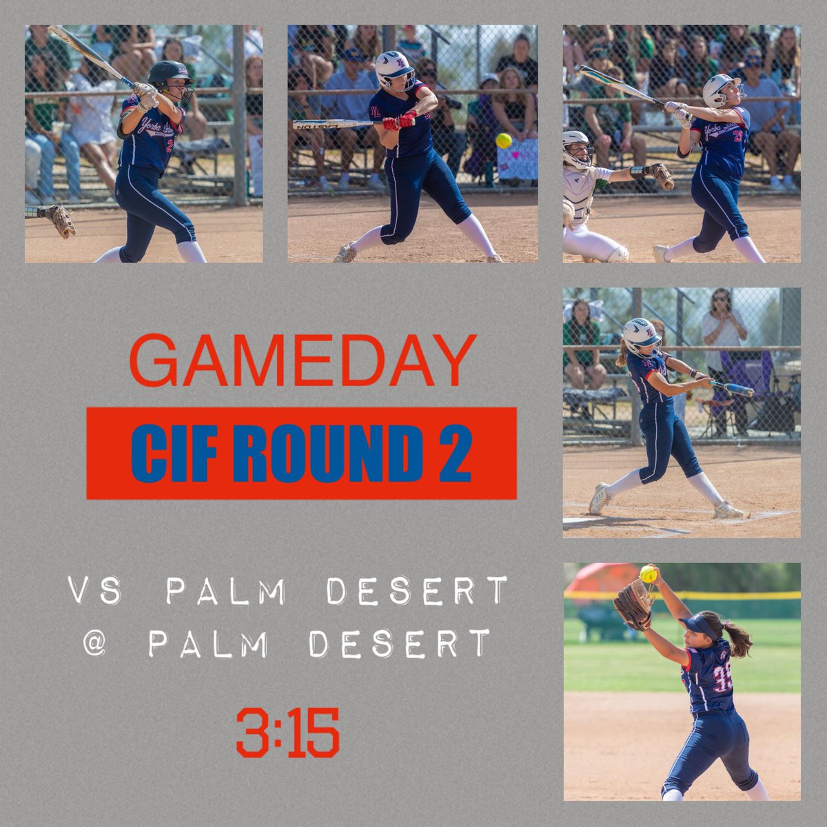 YLHS_Softball's tweet photo. It’s GAMEDAY‼️ Heading to Palm Desert for Round 2 of CIF!! 🥎 GO MUSTANGS!! 💙❤️ @YLHSathletics @ylhigh @ocvarsityguy @ocvarsity @Los_Stuff https://t.co/Dy1bensRfX