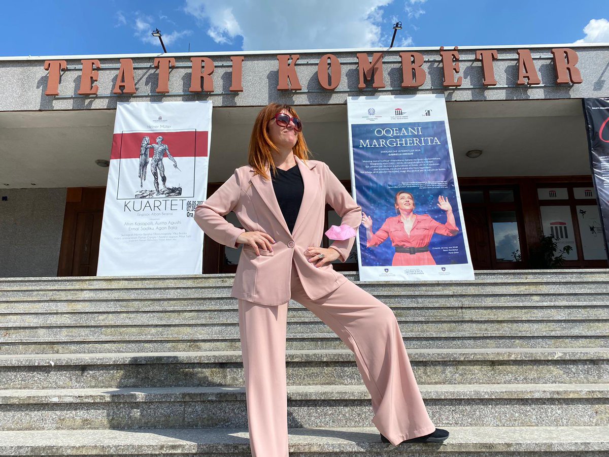 ItalyinKosovo's tweet photo. Here we are! Gabriella #Greison is already in #Pristina for her 🇮🇹 monologue on Margherita #Hack, Oceano Margherita. Don’t miss it: National Theatre of #Kosovo, tonight 8 pm. Albanian Surtitles. Free entrance.
More info 🔽
EN: https://t.co/r9o6ZuQfas
AL: https://t.co/PM0CYdExBW https://t.co/dD41FFZiYB