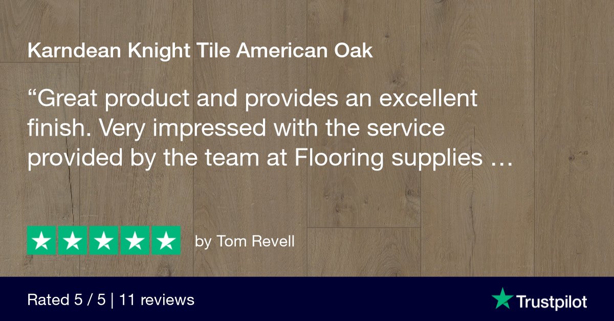 It's #TrustpilotTuesday ⭐

Karndean have added an array of new floors to their Knight Tile range - there's something for everyone!

Explore the collection here: ow.ly/V33V50J4gHS