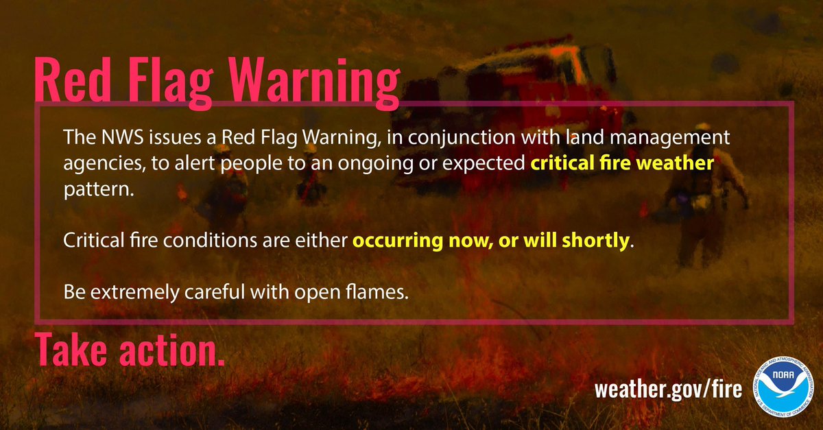 LasVegasFD's tweet photo. RED FLAG / FIRE WEATHER WARNING for @CityOfLasVegas TODAY 12 NOON until 8PM. Gusty southwest winds this afternoon with very dry conditions will make for dangerous fire conditions. Use caution while smoking outdoors, use ash trays while in vehicles, #ThinkFireSafety https://t.co/prQEKaT0Az