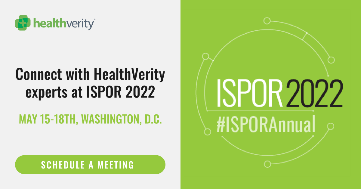 healthverity's tweet photo. Heading to #ISPORAnnual next week? Learn about our latest enhancements to the HealthVerity IPGE platform, including an ever-growing data ecosystem and the Maternal Outcomes Masterset. Schedule time with us: https://t.co/WdCEWNHQra

#ispor2022 #IPGE #RWD, #HEOR https://t.co/FVUvkMxlio