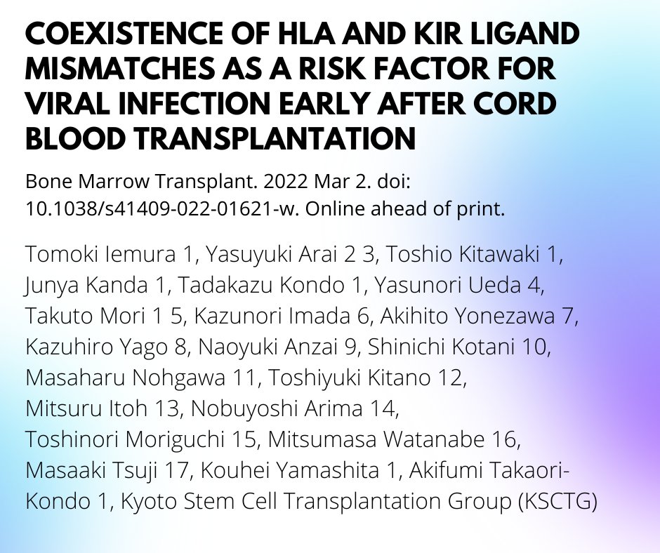 ASHI HLA On Twitter Check Out This Scientific Article Recommended By