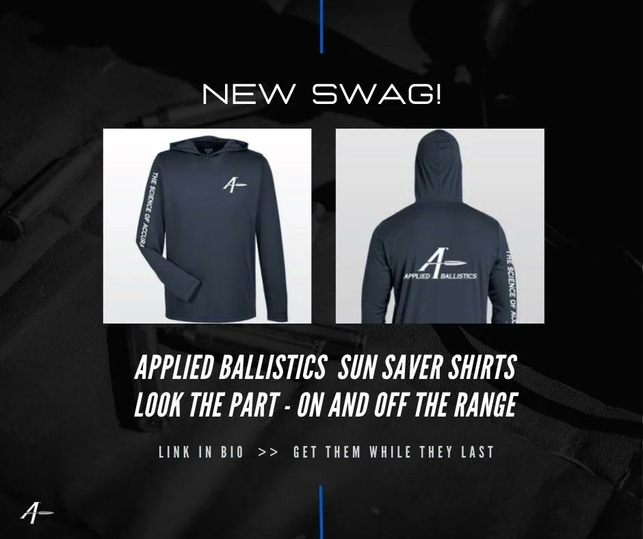 AppliBallistics's tweet photo. Applied Ballistics Sun Savers!
Look the Part On AND Off the Range!
Get yours today
#thescienceofaccuracy #swag #sunsaver #rangetime #ballistics #productdrop https://t.co/uyKTsqI4mQ