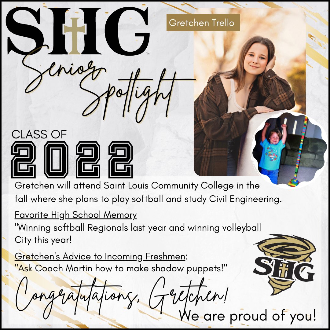 SHGCyclones's tweet photo. Senior Spotlight - Gretchen T. https://t.co/jJVaKTmso0