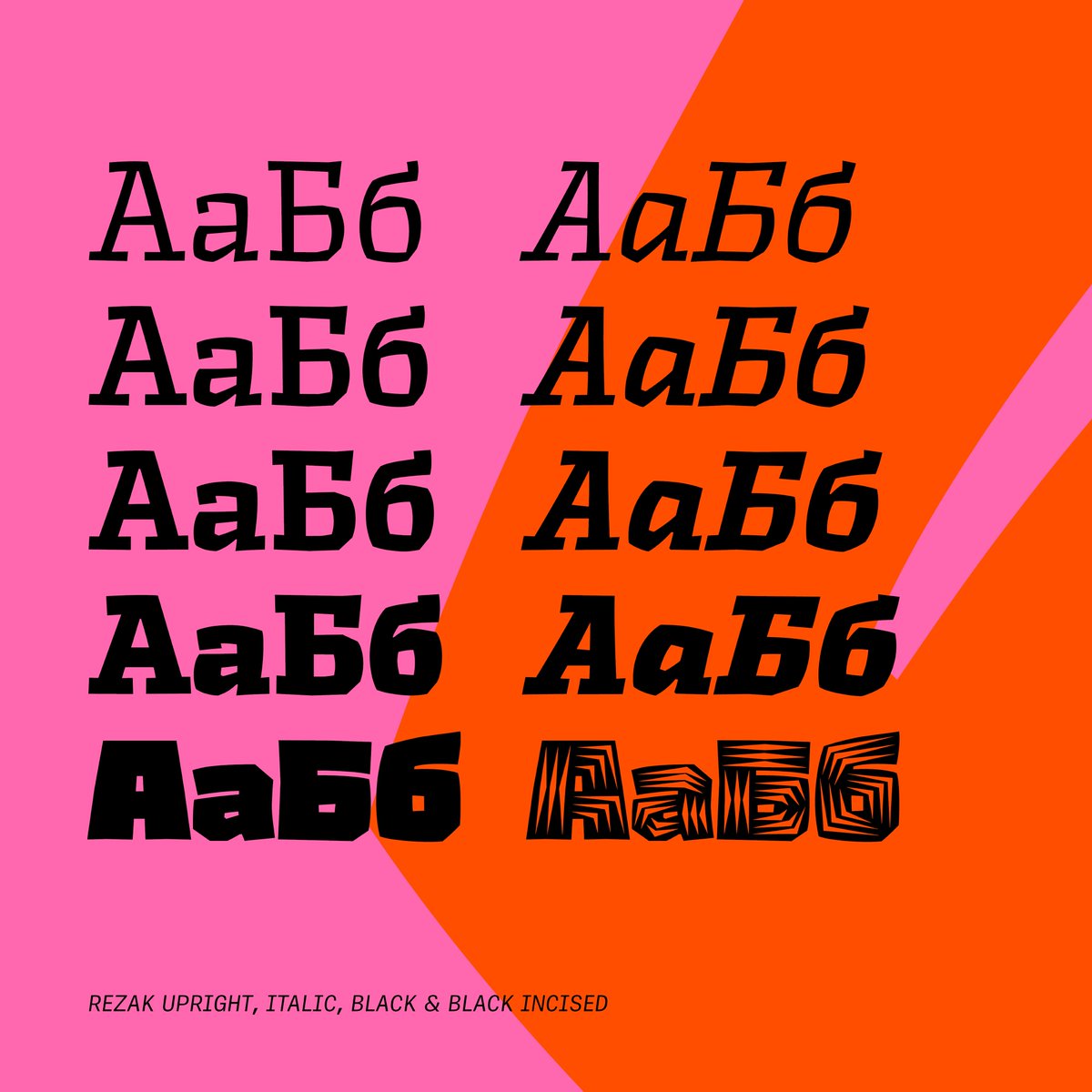 TypeTogether's tweet photo. After a few years of hard work and refinement, we are proud to announce Anya Danilova’s Rezak font family — winner of the 2020 Gerard Unger Scholarship.⁠ @bkvzhk 
https://t.co/bnXb1ikDUg https://t.co/L9OI9U8Ufh