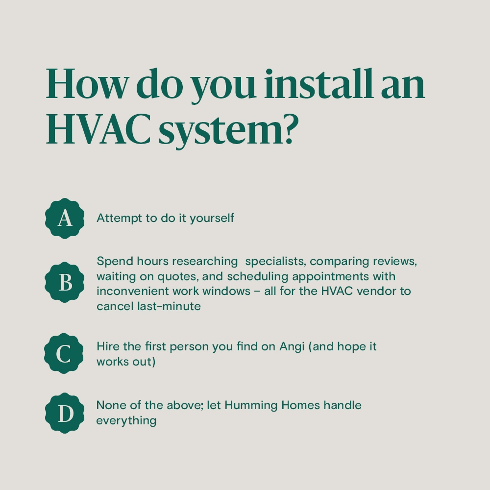 HummingHomes's tweet photo. Did you get the correct answer? Don't stress yourself trying to manage HVAC repairs -- Humming Homes saves you time, energy, and costs with our vetted experts at the ready. https://t.co/CGInsPOyRu
