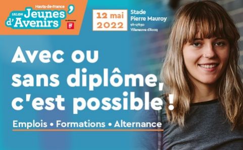 [SALON JEUNES D'AVENIR]

Nous serons le 12 mai au stade Pierre Mauroy à la rencontre des jeunes de la Région Hauts-de-France avec <a href="/JeunesdAvenirs/">Jeunes d'Avenirs</a> ! 

Rendez-vous au stade Pierre Mauroy le 12 mai ?
#emploi #recherche #formation #alternance #iciçarecrute #1jeune1solution