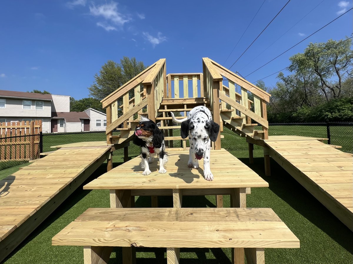 VCP_HQ's tweet image. VCP’s World War Veterans Dog Park is officially open! What a beautiful day for our four-legged friends to try out the new doggie playground in VCP’s green space. Huge shoutout to everyone who made this happen for our Veterans and their pets.