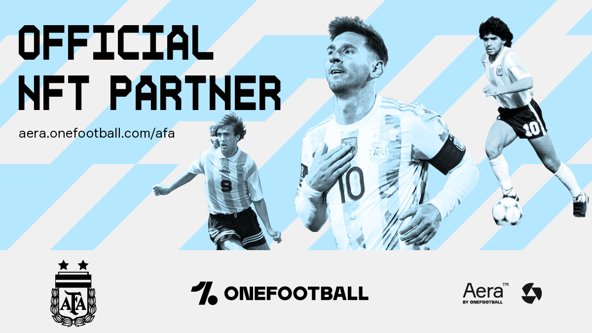OneFootball's tweet photo. Big #Web3 news! 🚀 @Argentina will become the first #football federation in the world to launch a personalised #NFT platform with OneFootball! 🇦🇷 Fans will soon be able to purchase officially licensed digital collectibles on the platform. 📲⚽ More info 👉https://t.co/WyeIc1n2K9 https://t.co/L9dfUmJpoz