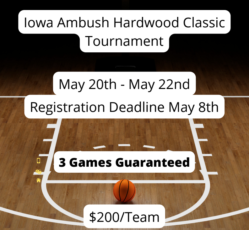 AmbushLLC's tweet photo. @iowaambush - LAST CALL: 5th Annual Ambush Hardwood Classic - Over 40 teams so far! 

https://t.co/mEVM5RGRMK
 https://t.co/ckvAk7b755 https://t.co/CFVj4McmGm