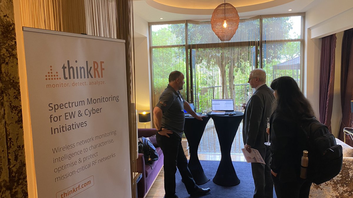 WesleyCloverInt's tweet photo. @thinkrf during our Cyber Reception @TheCelticManor  in the UK - ThinkRF provide spectrum monitoring for EW &amp; cyber initiatives through wireless network monitoring intelligence to characterize, optimize &amp; protect mission-critical RF networks https://t.co/k7XhAT6r3g
